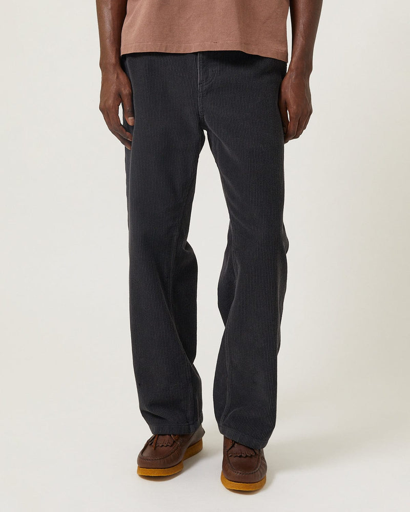 Cord Trouser - Black-Trousers-Real-Corridor