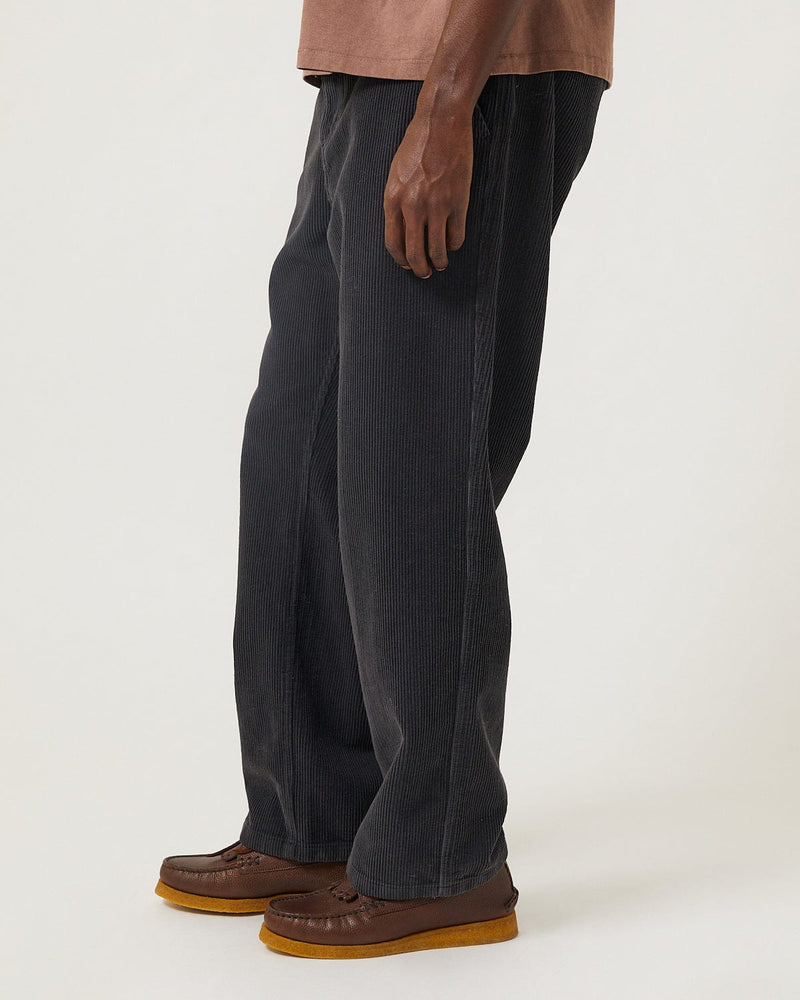 Cord Trouser - Black-Trousers-Real-Corridor