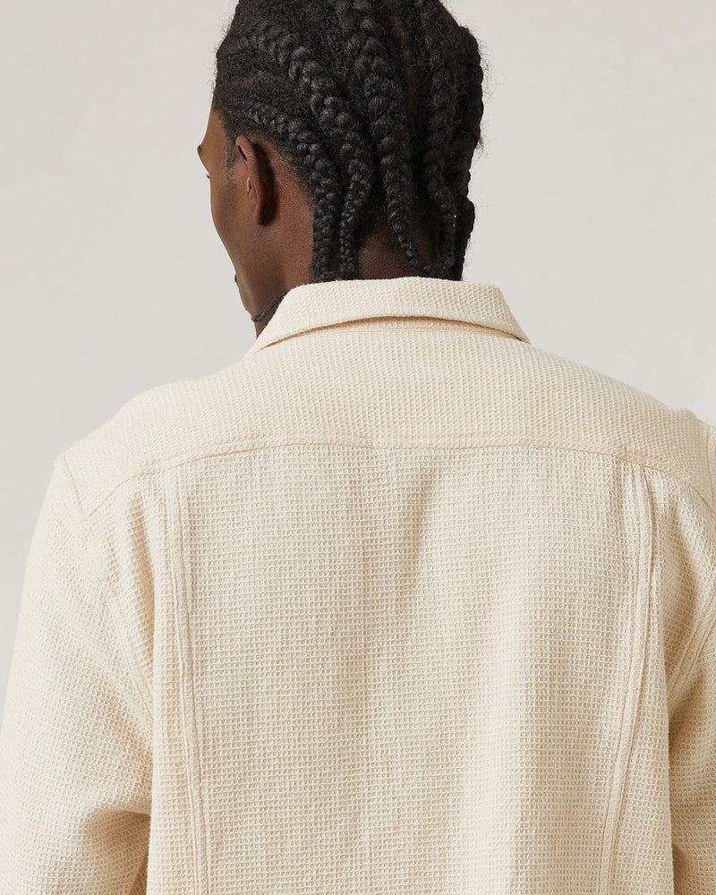Waffle LS - Natural-Long Sleeve Shirt-Original Madras Trading Co. (OMTC)-Corridor