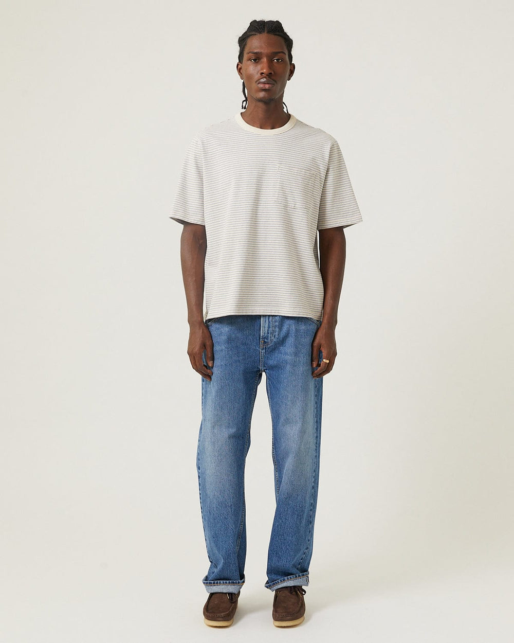 Melange Stripe Tee-T-Shirt-Siena-Corridor