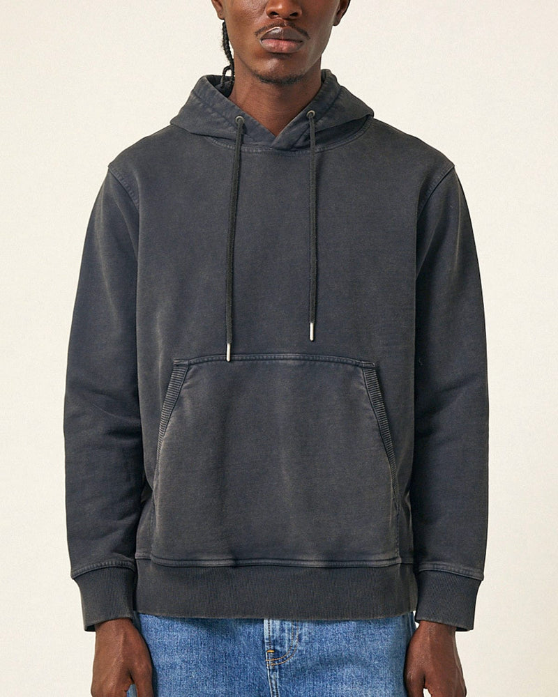 French Terry Hoodie - Washed Black-Sweatshirt-Siena-Corridor