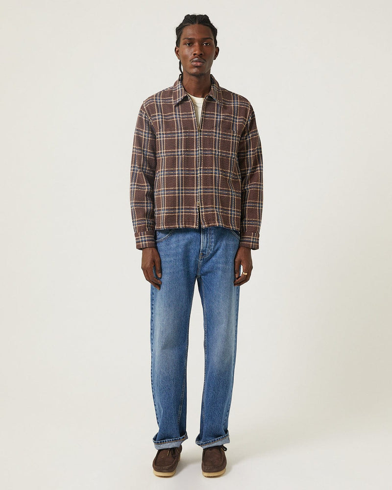Venice Plaid Zip Shirt-Zip Shirt-Original Madras Trading Co. (OMTC)-Corridor