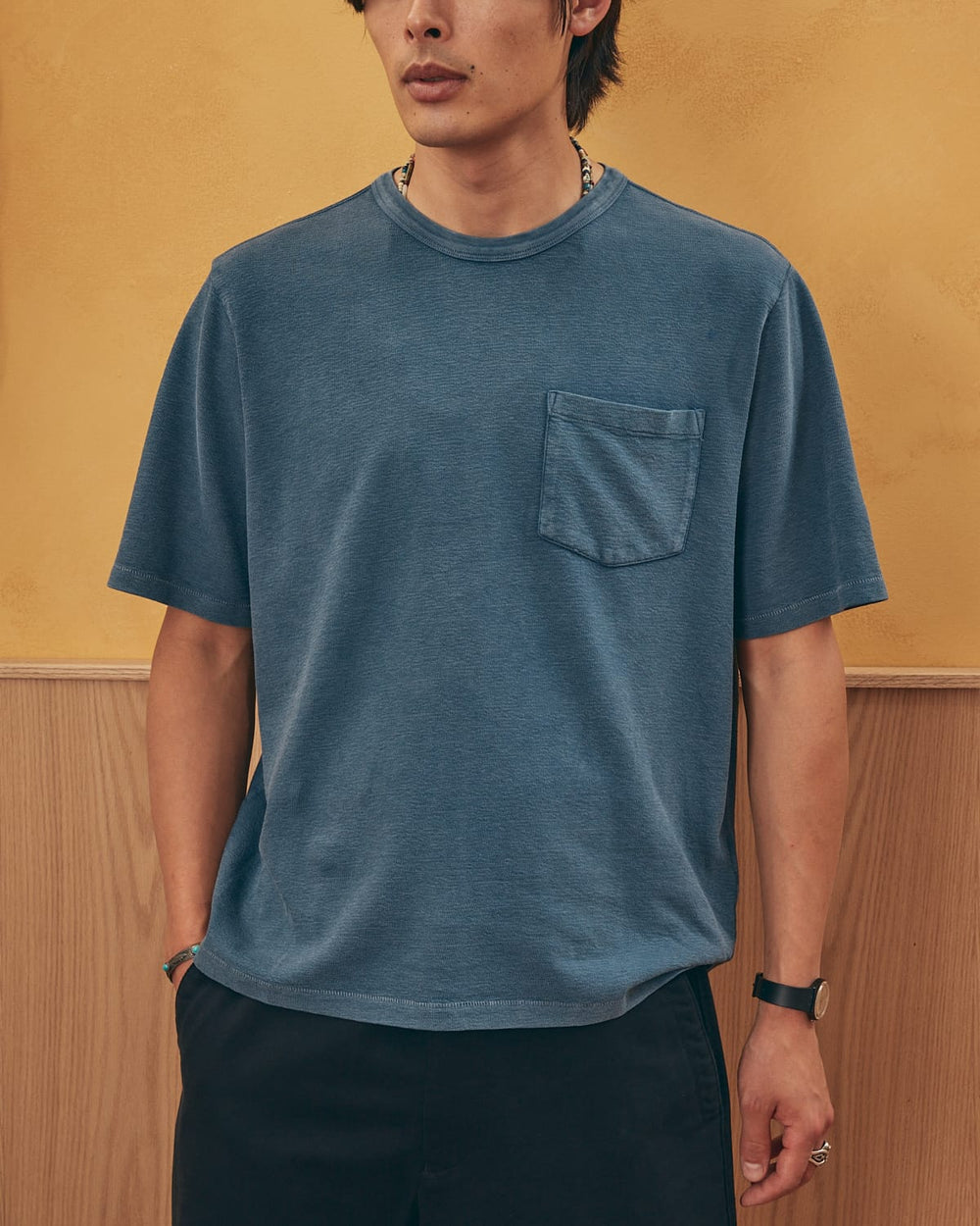 Washed Terry T-Shirt - Navy