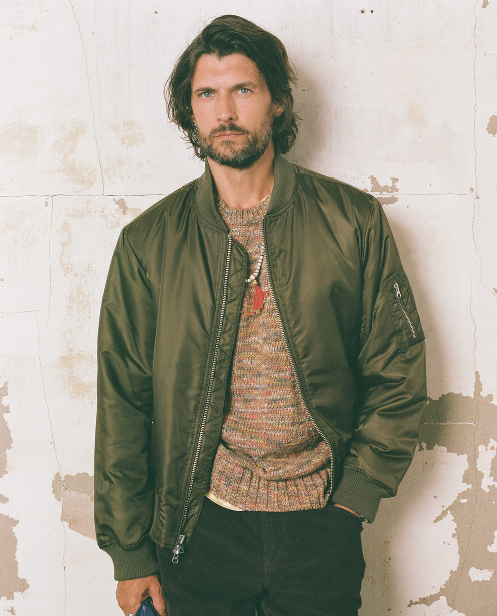 Nylon Bomber Jacket - Army-Bomber Jacket-Black Q-Corridor