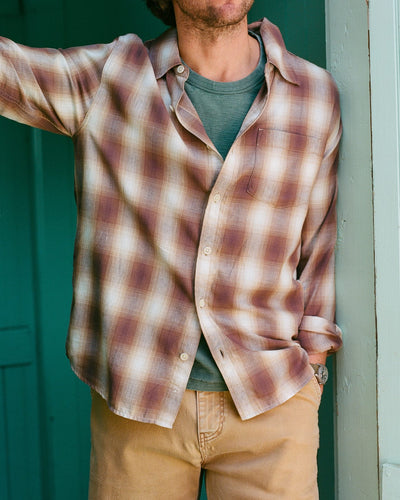 Driftwood Plaid LS-LS w/ 1 Chest Pocket-Original Madras Trading Co. (OMTC)-Corridor