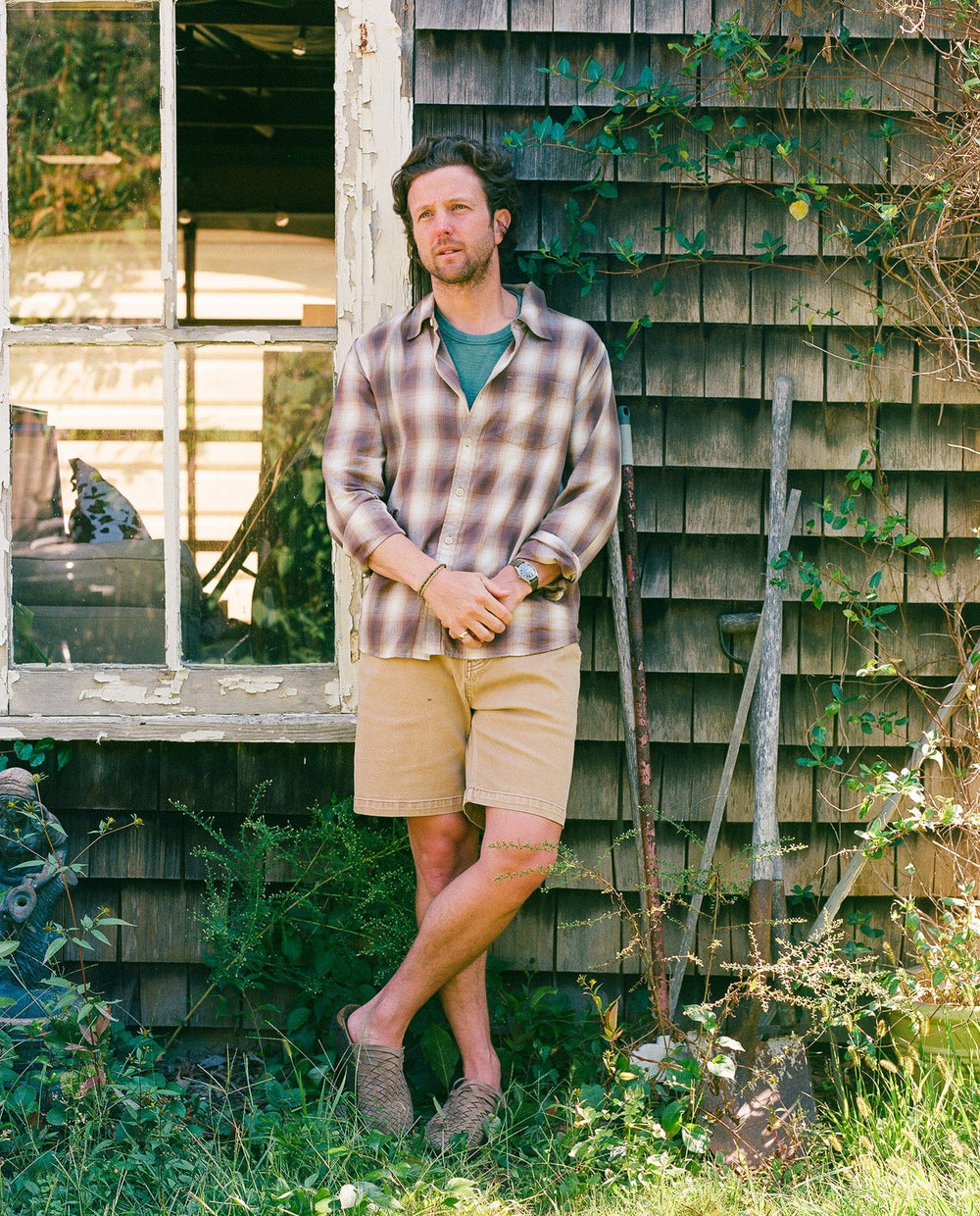 Driftwood Plaid LS-LS w/ 1 Chest Pocket-Original Madras Trading Co. (OMTC)-Corridor