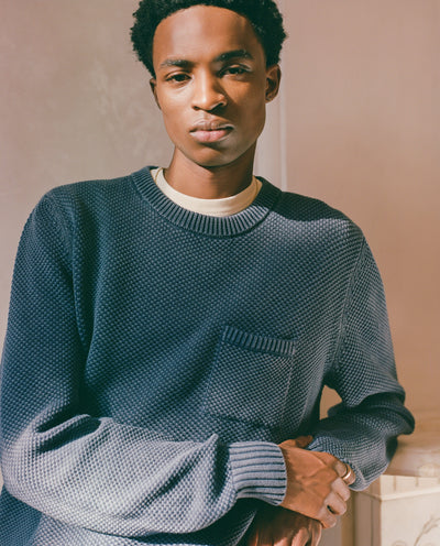 Pocket Crewneck - Navy-Crewneck-Alpafina-Corridor
