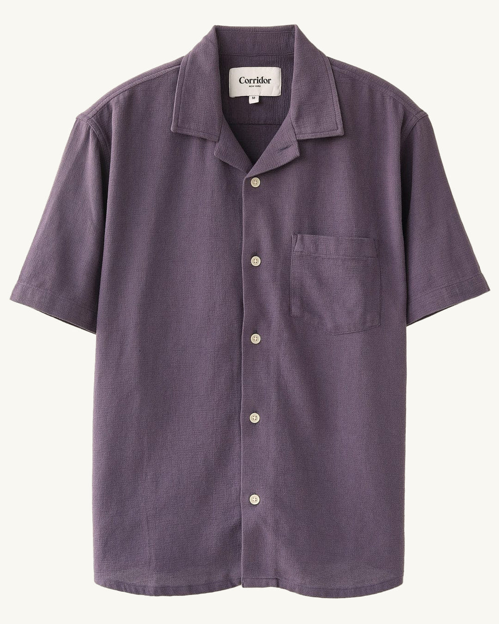 Hopsack SS - Violet-Short Sleeve Shirt-Corridor-Corridor