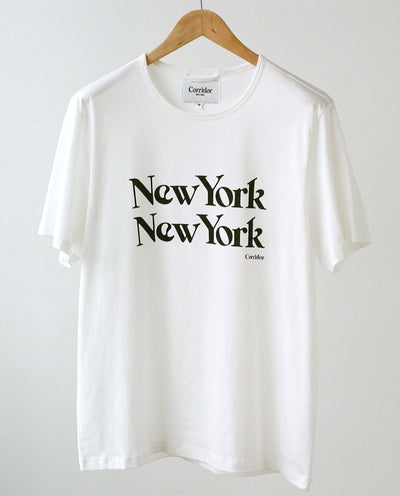 New York New York T-Shirt - White-T-Shirt-Corridor-Corridor