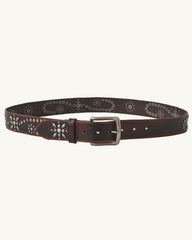 ベルト CALEE  ORIENTAL STUDS LEATHER BELT CALEE - × KEBOZ STUDS LEATHER BELT (BLACK) / × ケボズ スタッズ