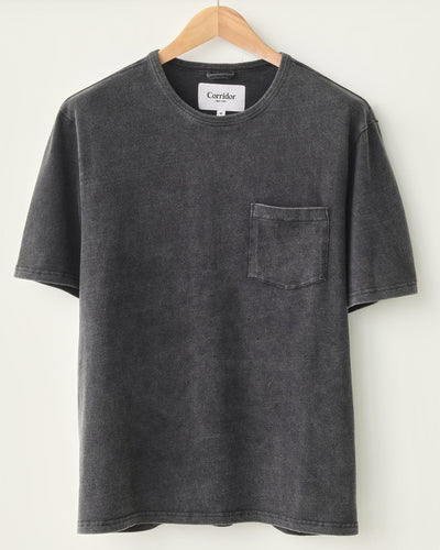 Organic Garment Dye Tee - Black-T-Shirt-Corridor-Corridor