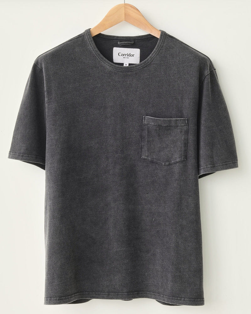 Organic Garment Dyed Tee - Black-T-Shirt-Corridor-Corridor