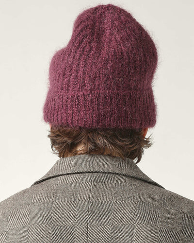 Mohair Beanie - Purple