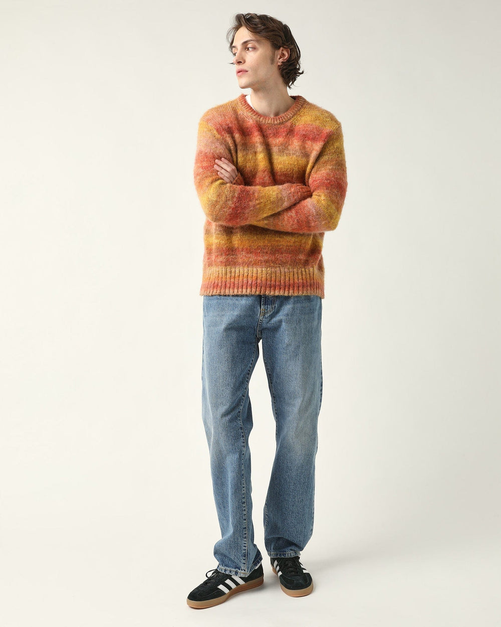 Space Dye Mohair Crewneck - Orange-Crewneck-Corridor-Corridor