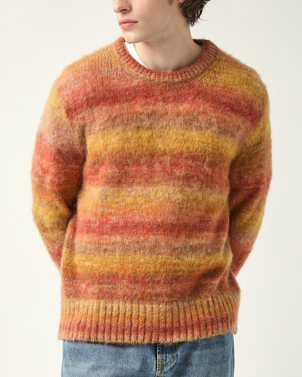 Space Dye Mohair Crewneck - Orange-Crewneck-Corridor-Corridor