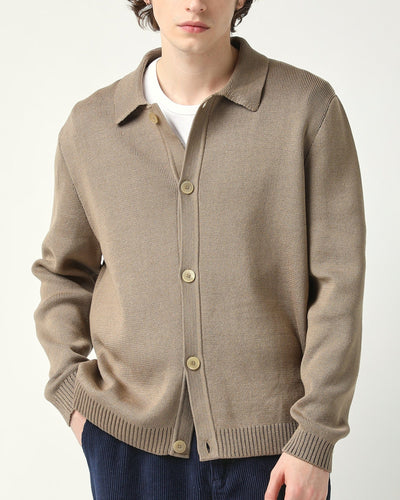 Buttondown Sweater - Camel