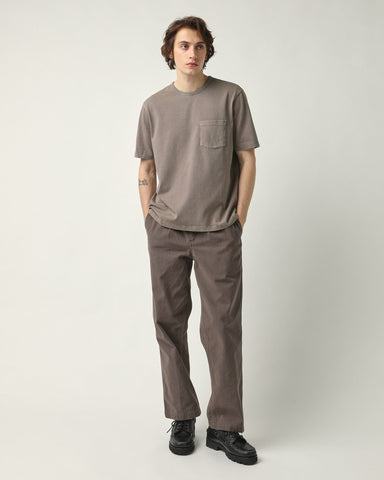 Heavy Twill Pleated Trouser - Grey