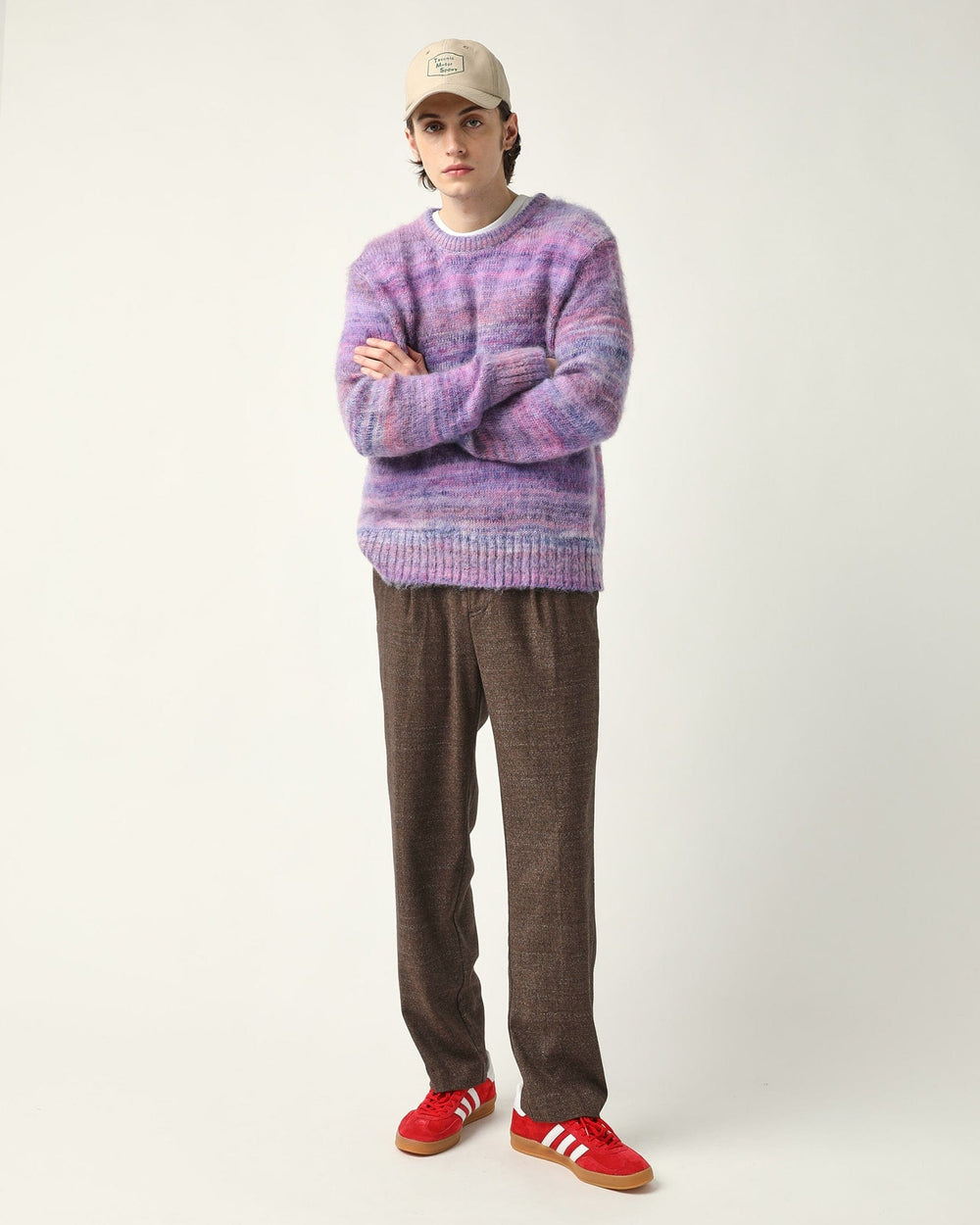 Space Dye Mohair Crewneck - Purple-Crewneck-Corridor-Corridor