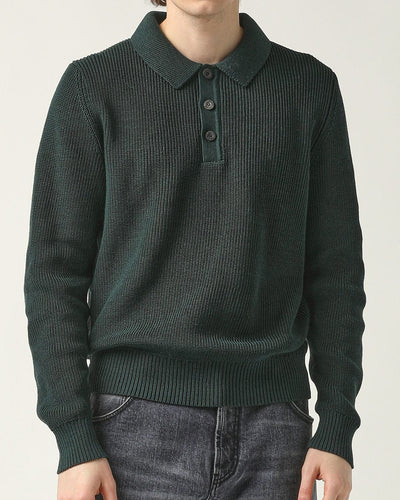 LS Slouchy Polo - Green