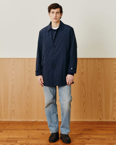 Mac Coat - Navy-City Mac Coat-Black Q-Corridor