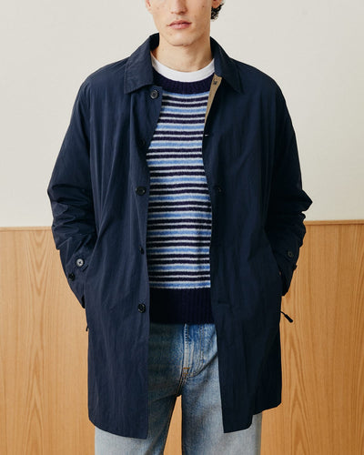 Mac Coat - Navy-City Mac Coat-Black Q-Corridor