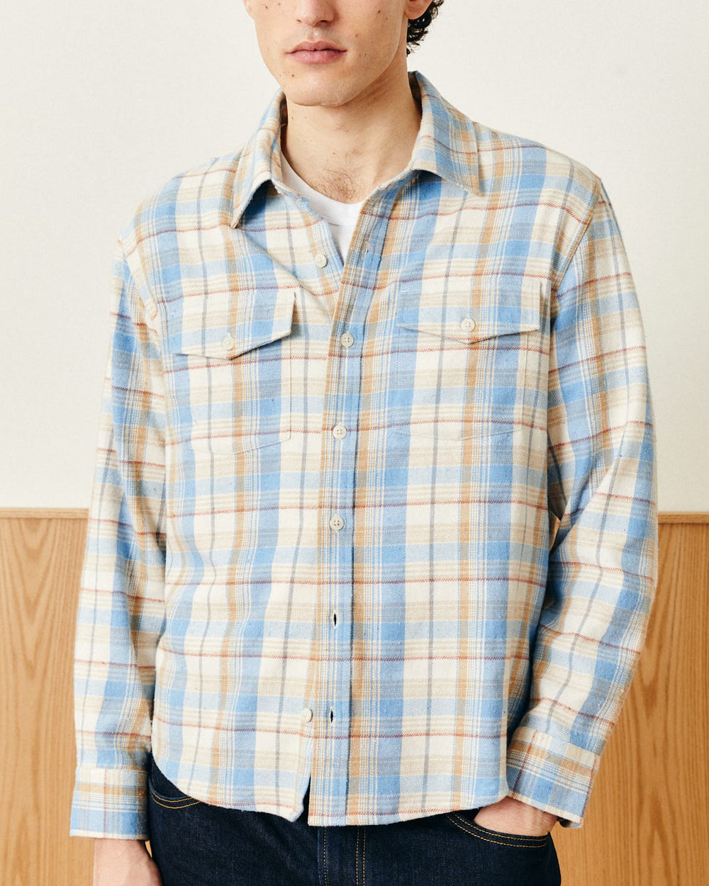 Vintage Plaid Flannel LS-LS w/ 2 Chest Pockets-Ekviraa Designs-Corridor