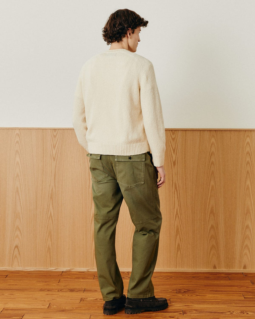 Wool Boucle Rollneck - Natural-Rollneck Sweater-Black Q-Corridor