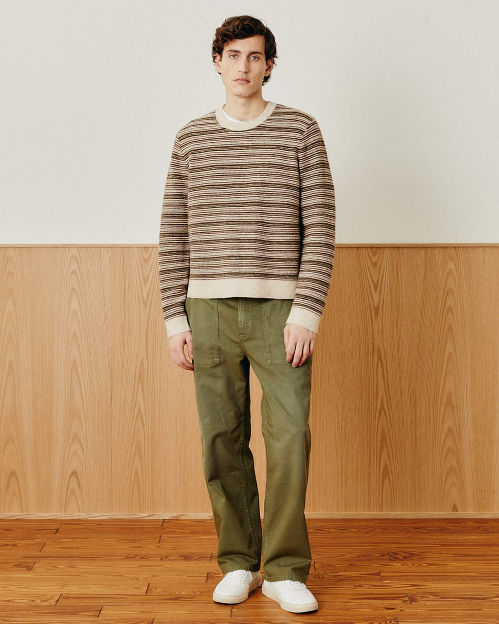 Mini Stripe Crewneck-Crewneck Sweater-Black Q-Corridor