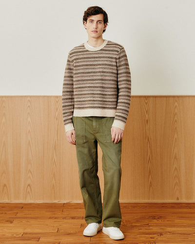 Mini Stripe Crewneck-Crewneck Sweater-Black Q-Corridor