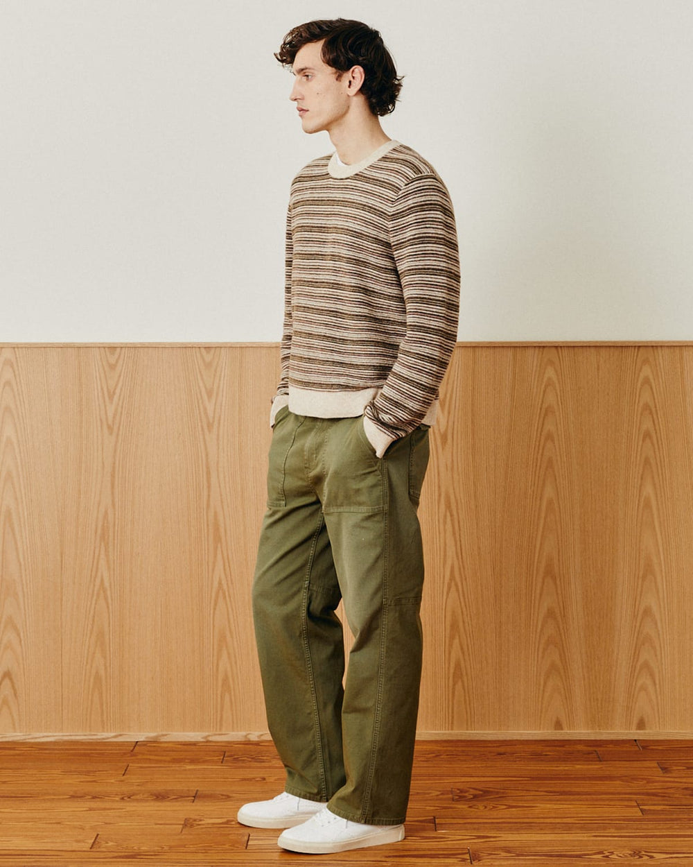 Mini Stripe Crewneck-Crewneck Sweater-Black Q-Corridor