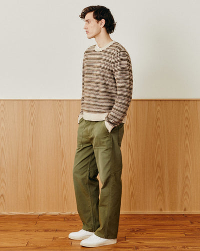 Mini Stripe Crewneck-Crewneck Sweater-Black Q-Corridor