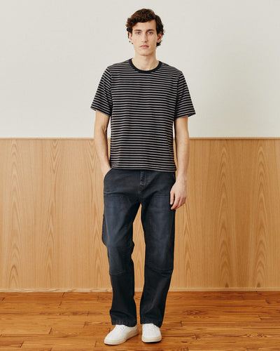 Mini Stripe T-Shirt - Black-T-Shirt-Black Q-Corridor