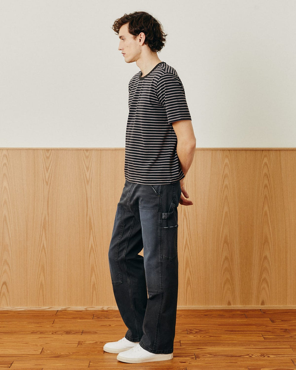 Mini Stripe T-Shirt - Black-T-Shirt-Black Q-Corridor