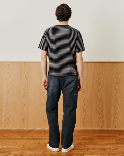 Mini Stripe T-Shirt - Black-T-Shirt-Black Q-Corridor