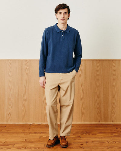 LS Pique Polo - Navy-Polo LS-Siena-Corridor