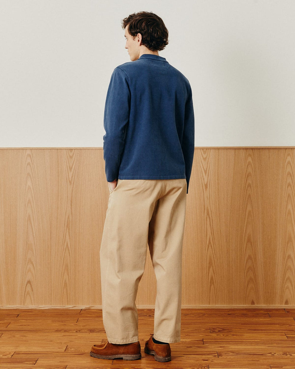 LS Pique Polo - Navy-Polo LS-Siena-Corridor