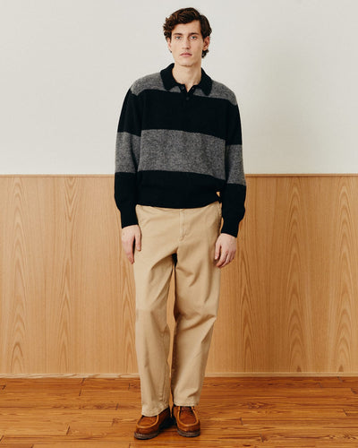 Brushed Knit Rugby - Black-LS Polo-Alpafina-Corridor