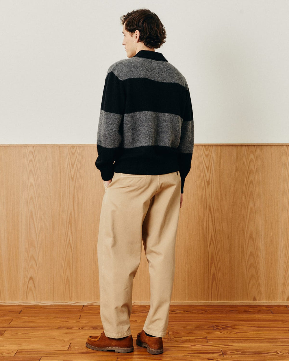 Brushed Knit Rugby - Black