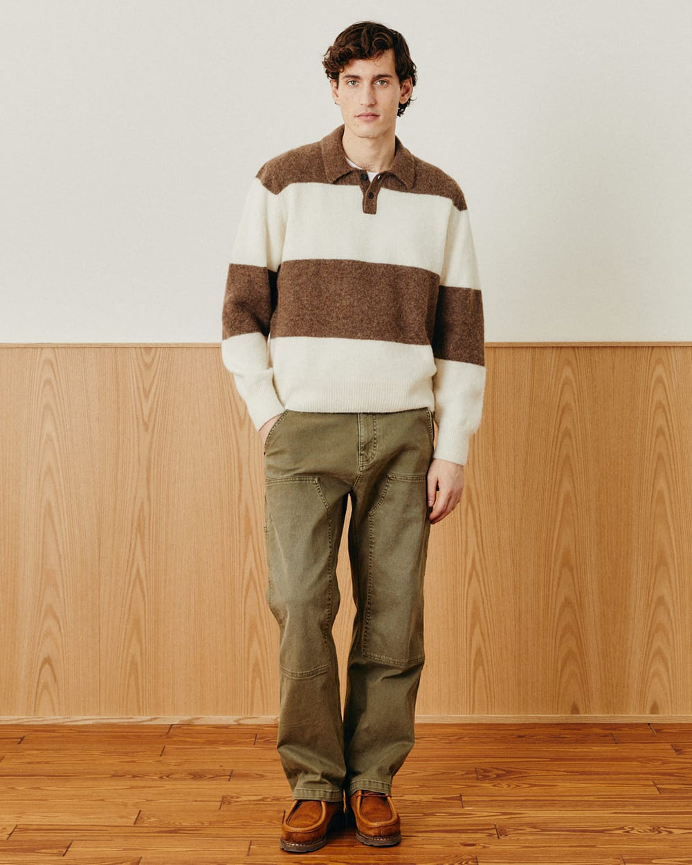 Brushed Knit Rugby - Natural
