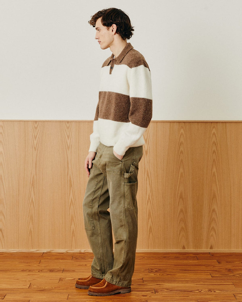 Brushed Knit Rugby - Natural