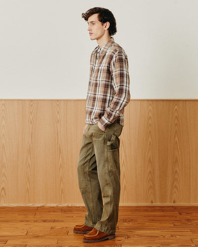 Vintage Flannel LS - Brown-LS w/ 1 Chest Pocket-Real-Corridor