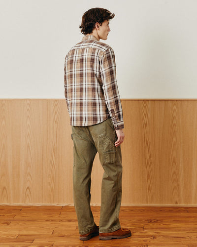 Vintage Flannel LS - Brown-LS w/ 1 Chest Pocket-Real-Corridor