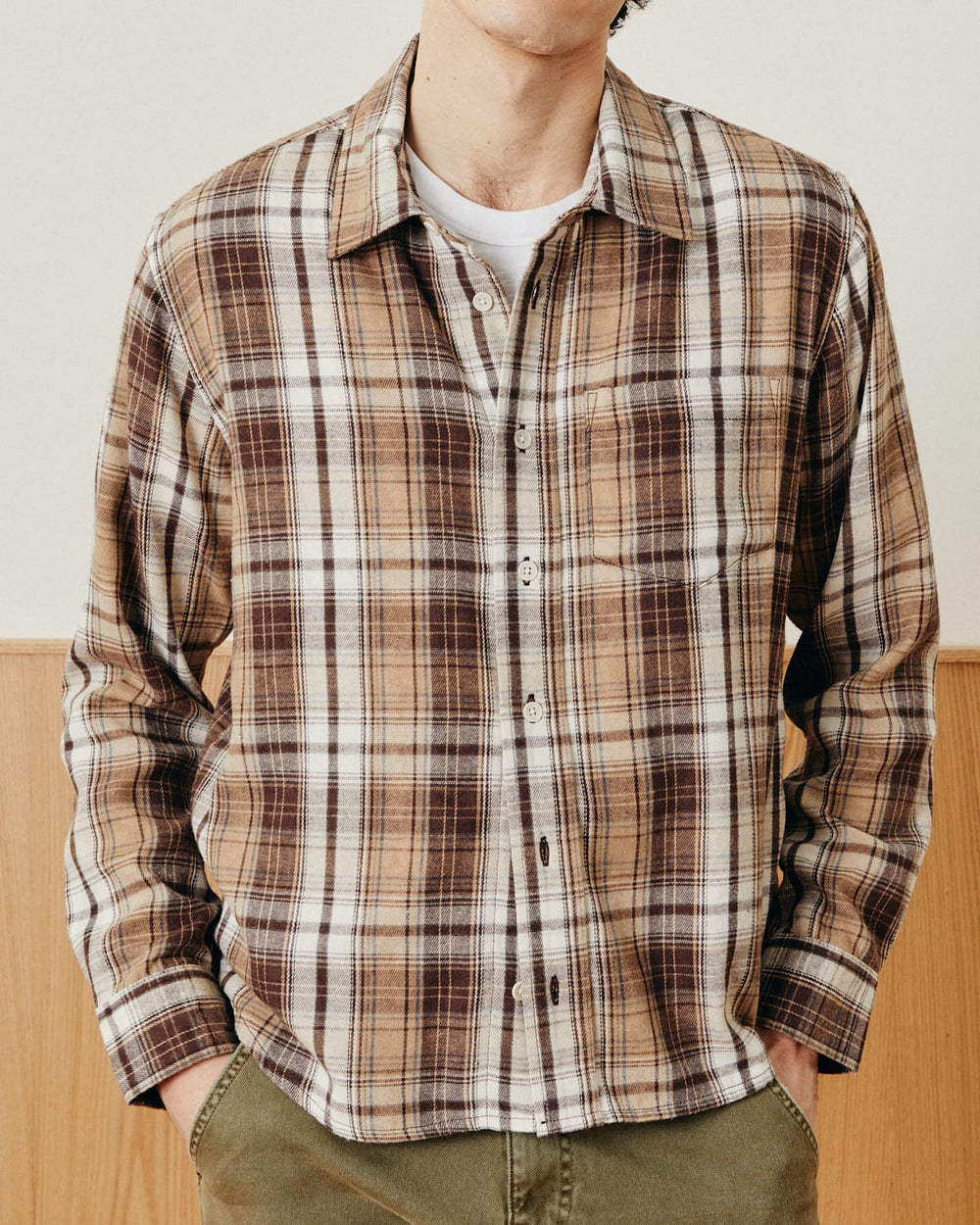 Vintage Flannel LS - Brown