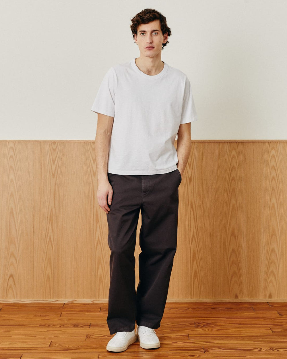 Wide Twill Pant - Brown-Trouser-Real-Corridor