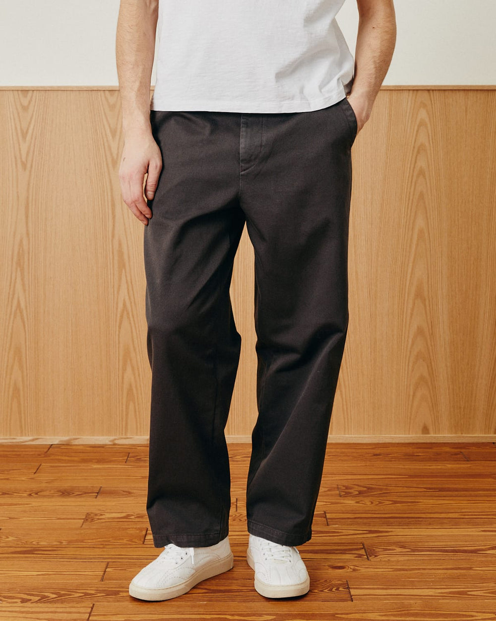 Wide Twill Pant - Brown-Trouser-Black Q-Corridor