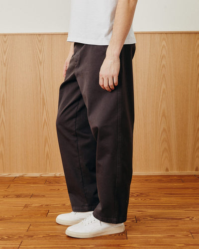 Wide Twill Pant - Brown-Trouser-Real-Corridor