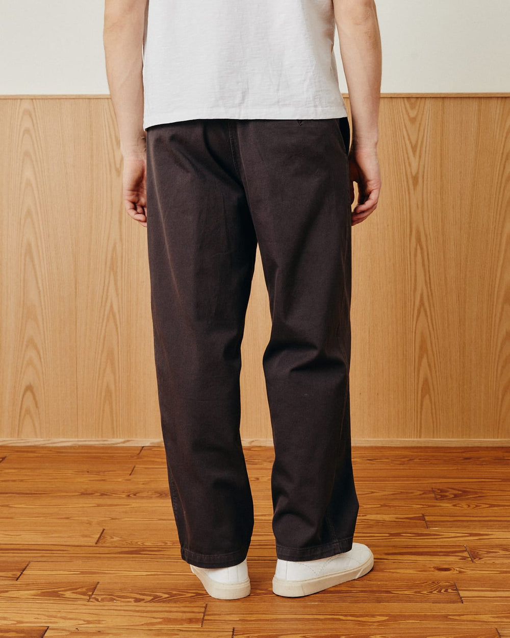 Wide Twill Pant - Brown-Trouser-Real-Corridor