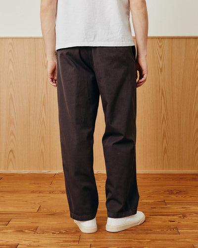 Wide Twill Pant - Brown-Trouser-Real-Corridor