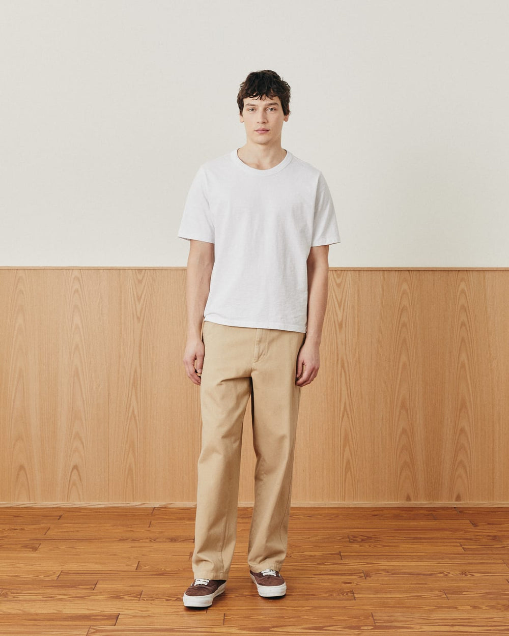 Wide Twill Pant - Tan-Trouser-Real-Corridor