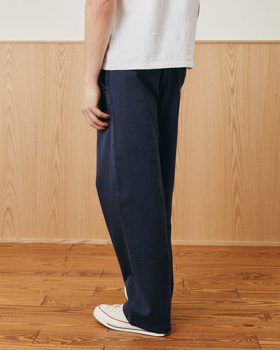 Wide Twill Pant - Navy-Trouser-Real-Corridor